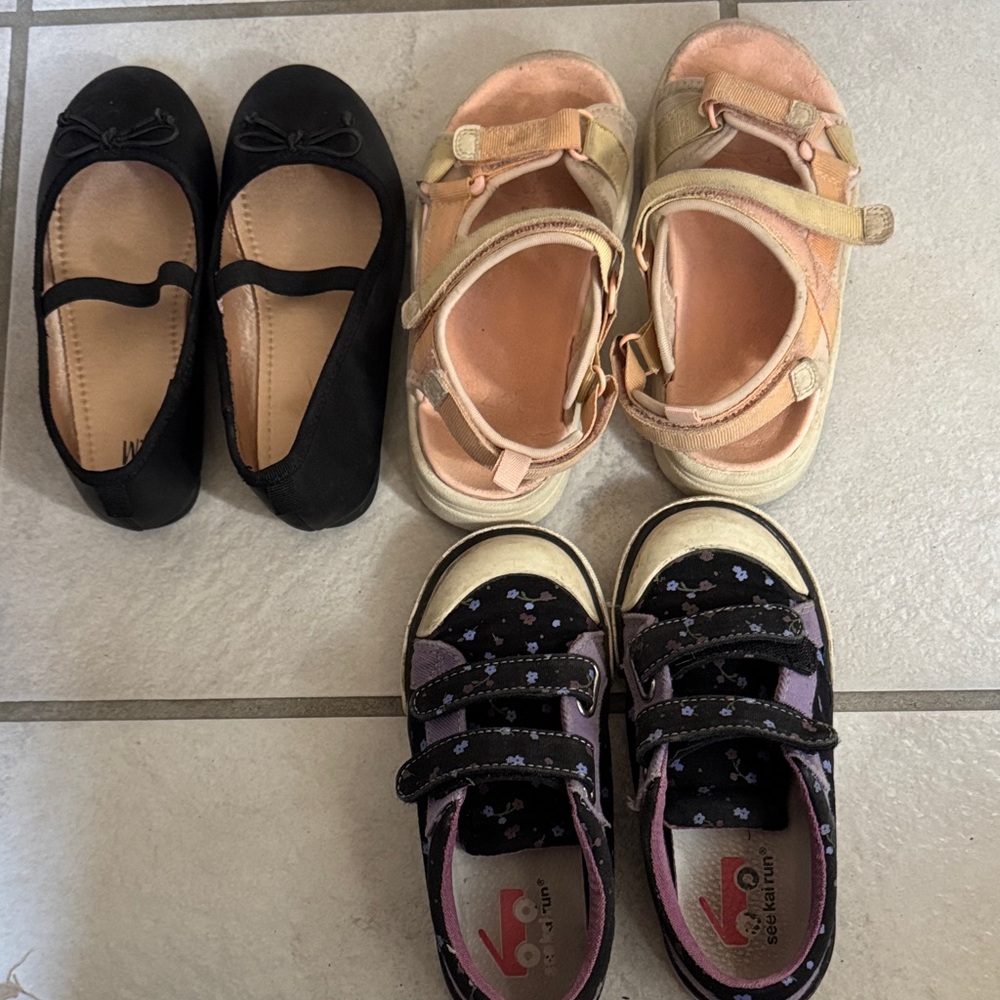 H&M, Cat & Jack Kids' Dress Shoes - Black, Peach, and Purple